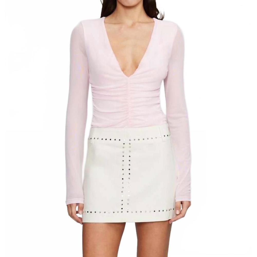 NEW OWNLEY mia sheer bodysuit in blush
